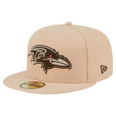 Baltimore Ravens New Era Candied Pecan 59FIFTY Fitted Hat Tan | NFL