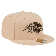Baltimore Ravens New Era Candied Pecan 59FIFTY Fitted Hat Tan | NFL