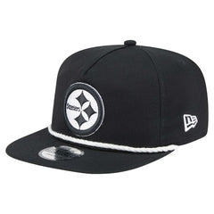Pittsburgh Steelers New Era B-Dub Golfer Snapback Hat Black | NFL