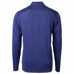 Kansas City Royals Cutter & Buck Big & Tall Virtue Eco Pique Micro Stripe Recycled Quarter-Zip Pullover Top - MLB