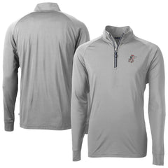 Cincinnati Reds Cutter & Buck Adapt Eco Knit Stretch Recycled Big & Tall Quarter-Zip Pullover Top - MLB