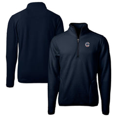 Chicago Cubs Cutter & Buck Big & Tall Americana Cascade Eco Fleece Quarter-Zip Jacket - MLB