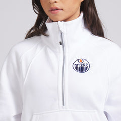 Edmonton Oilers lululemon Women's Scuba Oversized Half Zip Top - White - NHL