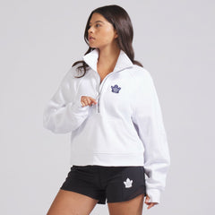 Toronto Maple Leafs lululemon Women's Scuba Oversized Half Zip Top - White - NHL