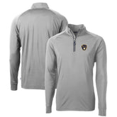 Milwaukee Brewers Cutter & Buck Big & Tall Adapt Eco Knit Stretch Recycled Quarter-Zip Pullover Top - MLB