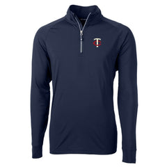Minnesota Twins Cutter & Buck Big & Tall Adapt Eco Knit Stretch Recycled Quarter-Zip Pullover Top - MLB