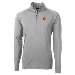 Baltimore Orioles Cutter & Buck Big & Tall Adapt Eco Knit Stretch Recycled Quarter-Zip Pullover Top - MLB