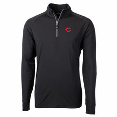 Cincinnati Reds Cutter & Buck Big & Tall Adapt Eco Knit Stretch Recycled Quarter-Zip Pullover Top - MLB