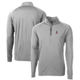 Los Angeles Angels Cutter & Buck Big & Tall Adapt Eco Knit Stretch Recycled Quarter-Zip Pullover Top - MLB