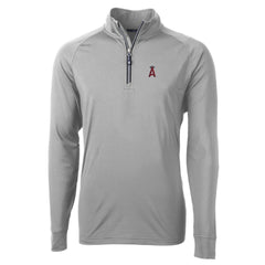 Los Angeles Angels Cutter & Buck Big & Tall Adapt Eco Knit Stretch Recycled Quarter-Zip Pullover Top - MLB