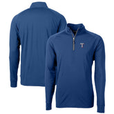 Texas Rangers Cutter & Buck Big & Tall Adapt Eco Knit Stretch Recycled Quarter-Zip Pullover Top - MLB