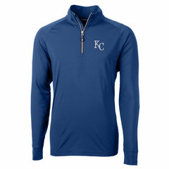 Kansas City Royals Cutter & Buck Big & Tall Adapt Eco Knit Stretch Recycled Quarter-Zip Pullover Top - MLB