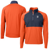 Detroit Tigers Cutter & Buck Adapt Eco Knit Hybrid Recycled Quarter-Zip Jacket - MLB