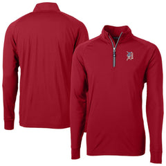 Detroit Tigers Cutter & Buck Patriotic Logo Adapt Eco Knit Stretch Recycled Quarter-Zip Pullover Top - MLB