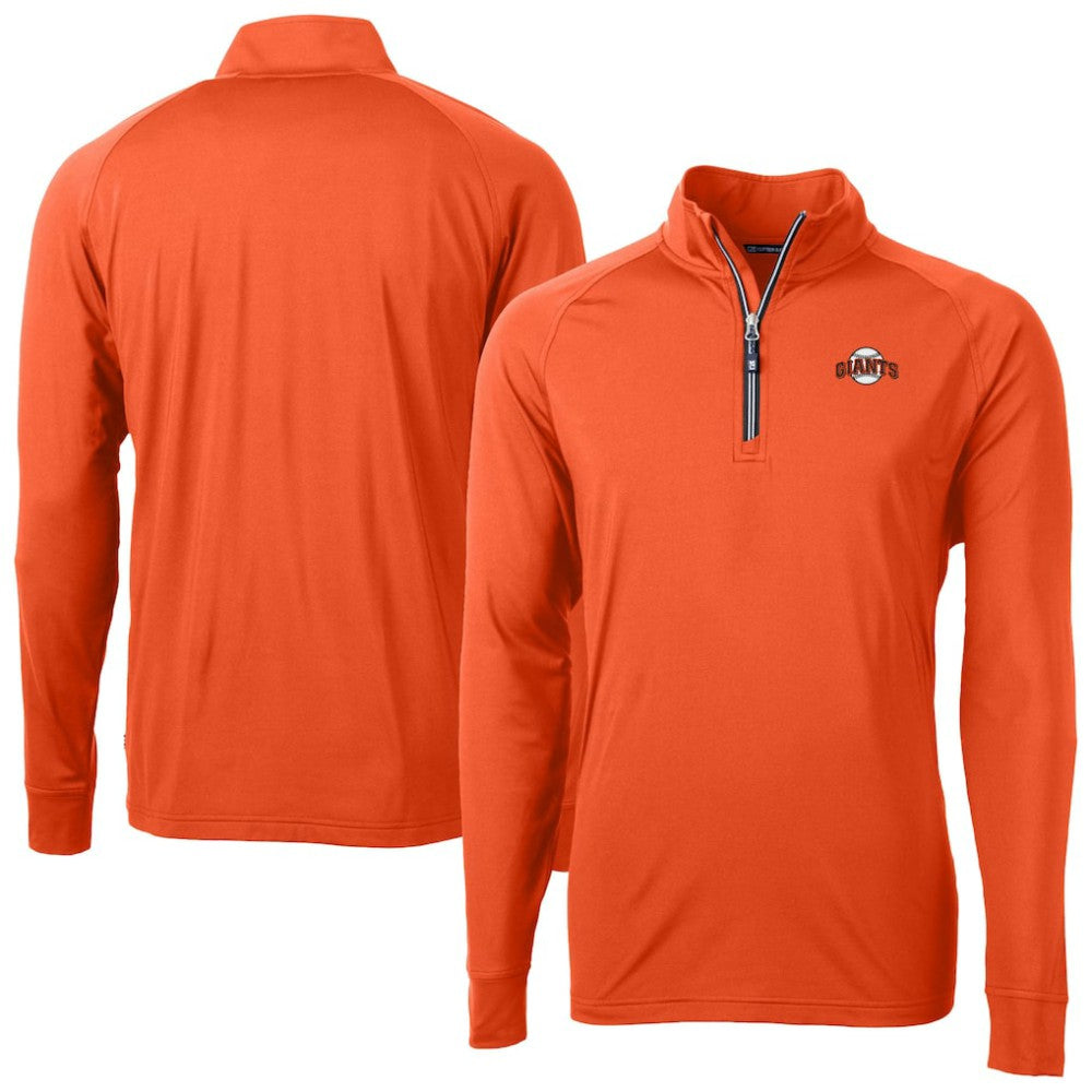 San Francisco Giants Cutter & Buck Adapt Eco Knit Stretch Recycled Quarter-Zip Pullover Top - MLB