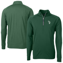Athletics Cutter & Buck Stomper Adapt Eco Knit Stretch Recycled Quarter-Zip Pullover Top - MLB