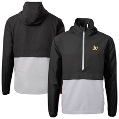 Athletics Cutter & Buck Charter Eco Recycled Half-Zip Anorak Jacket - MLB