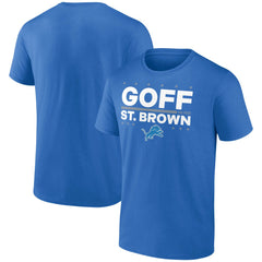 Jared Goff & Amon-Ra St. Brown Detroit Lions Election Players T-Shirt Blue | NFL