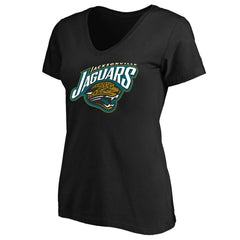 Jacksonville Jaguars Women's Plus Size Classic Logo T-Shirt Black | Mitchell & Ness