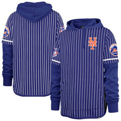New York Mets '47 Pinstripe Double Header Pullover Hoodie - MLB