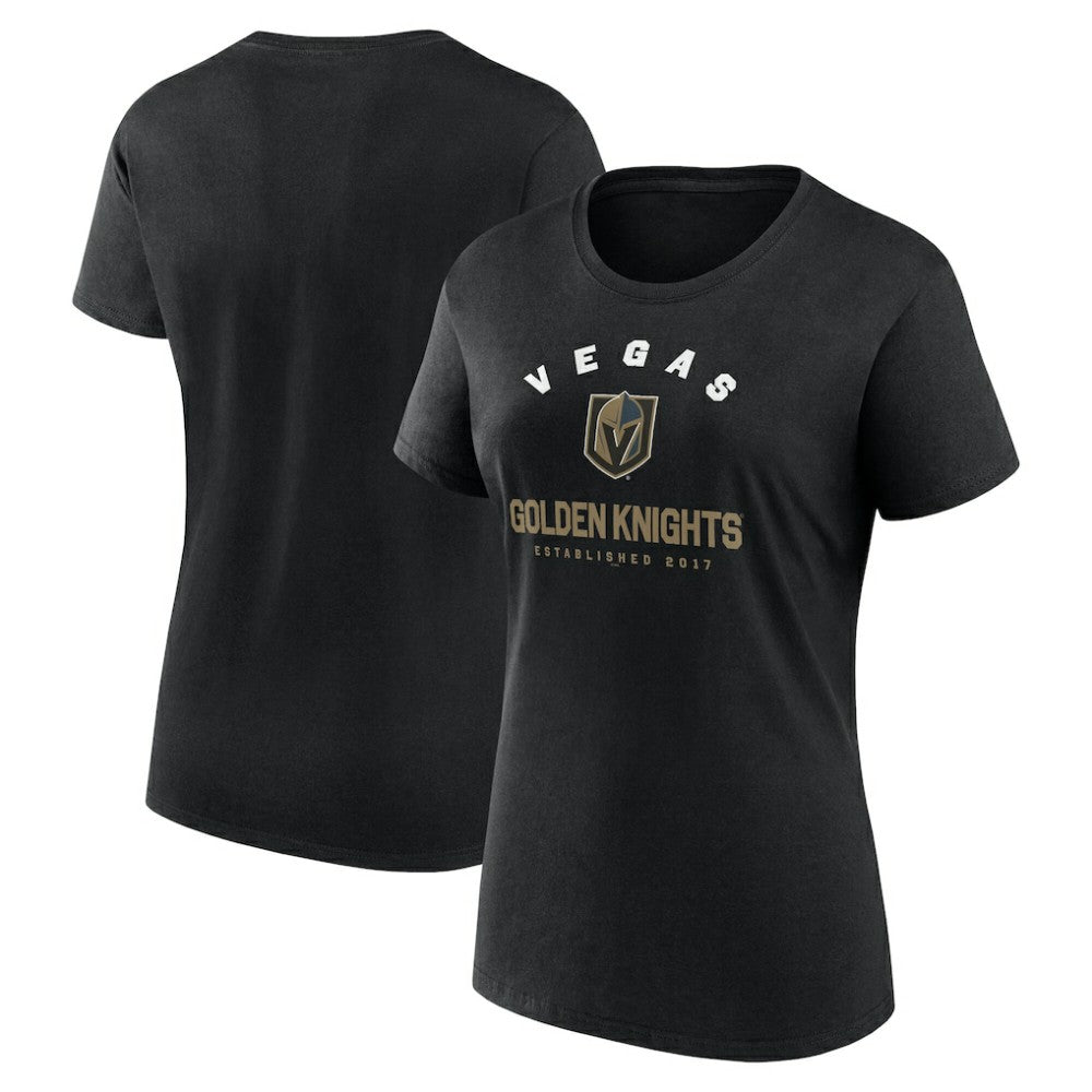 Vegas Golden Knights Logo Athletic Women's Unrivaled T-Shirt - Black - NHL