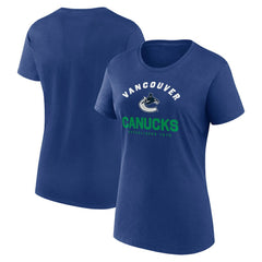 Vancouver Canucks Logo Athletic Women's Unrivaled T-Shirt - Blue - NHL