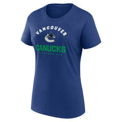 Vancouver Canucks Logo Athletic Women's Unrivaled T-Shirt - Blue - NHL