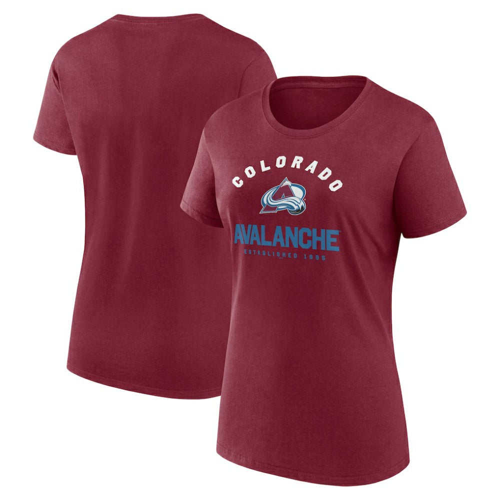 Colorado Avalanche Logo Athletic Women's Unrivaled T-Shirt - Burgundy - NHL
