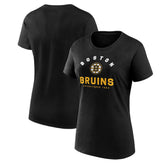 Boston Bruins Logo Athletic Women's Unrivaled T-Shirt - Black - NHL