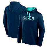 Seattle Kraken Logo Athletic Head Start Pullover Hoodie - Navy - NHL