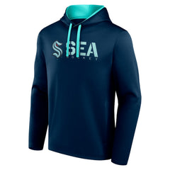 Seattle Kraken Logo Athletic Head Start Pullover Hoodie - Navy - NHL
