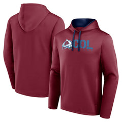 Colorado Avalanche Logo Athletic Head Start Pullover Hoodie - Burgundy - NHL