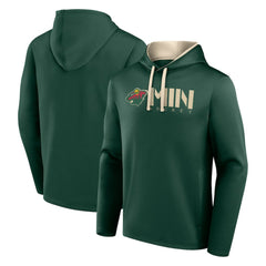 Minnesota Wild Logo Athletic Head Start Pullover Hoodie - Green - NHL