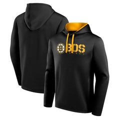 Boston Bruins Logo Athletic Head Start Pullover Hoodie - Black - NHL