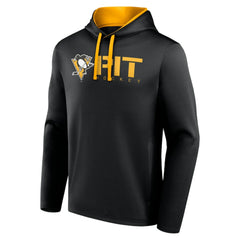 Pittsburgh Penguins Logo Athletic Head Start Pullover Hoodie - Black - NHL