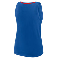 New York Rangers Logo Athletic Women's Stellar Win V-Neck Tank Top - Blue - NHL