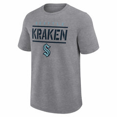 Seattle Kraken Logo Athletic Top Notch T-Shirt - Heather Gray - NHL