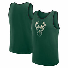 Milwaukee Bucks Logo Athletic Unmatched Success Tank Top Hunter Green - NBA