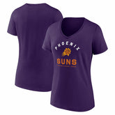 Phoenix Suns Logo Athletic Women's Unrivaled V-Neck T-Shirt Purple - NBA