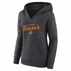 Phoenix Suns Logo Athletic Women's Triumphant V-Neck Pullover Hoodie Heather Charcoal - NBA