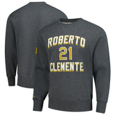 Roberto Clemente Pittsburgh Pirates Mitchell & Ness Legends Collection Vintage Logo Name & Number Fleece Pullover Sweatshirt - MLB