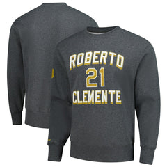 Roberto Clemente Pittsburgh Pirates Mitchell & Ness Legends Collection Vintage Logo Name & Number Fleece Pullover Sweatshirt - MLB