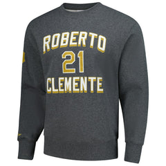 Roberto Clemente Pittsburgh Pirates Mitchell & Ness Legends Collection Vintage Logo Name & Number Fleece Pullover Sweatshirt - MLB