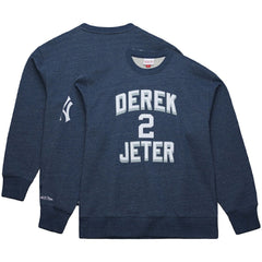 Derek Jeter New York Yankees Mitchell & Ness Legends Collection Vintage Logo Fleece Name & Number Pullover Sweatshirt - MLB