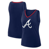 Atlanta Braves Logo Athletic Women's Stellar Win V-Neck Tank Top - MLB