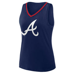 Atlanta Braves Logo Athletic Women's Stellar Win V-Neck Tank Top - MLB