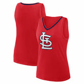 St. Louis Cardinals Logo Athletic Women's Stellar Win V-Neck Tank Top - MLB