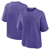 Minnesota Vikings Women's Glory Arch Boxy T-Shirt Purple | Nike for Sale