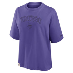 Minnesota Vikings Women's Glory Arch Boxy T-Shirt Purple | Nike for Sale