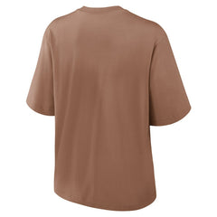 Cleveland Browns Women's Glory Arch Boxy T-Shirt Brown | Nike for Sale